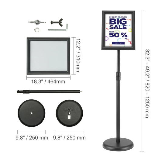 VEVOR Pedestal Sign Holder Heavy Duty Floor Poster Stand