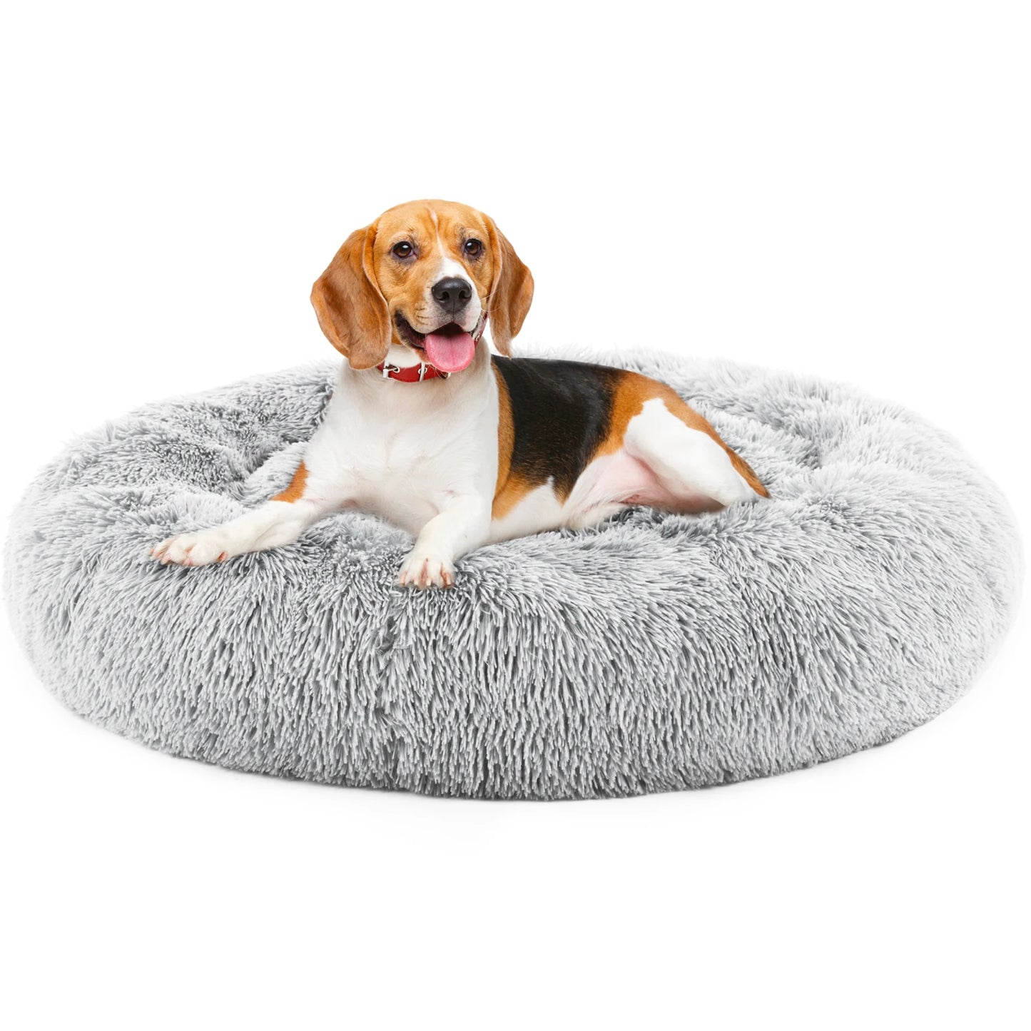 JHK Calming Dog Bed Anti Slip Plush Faux Fur Washable