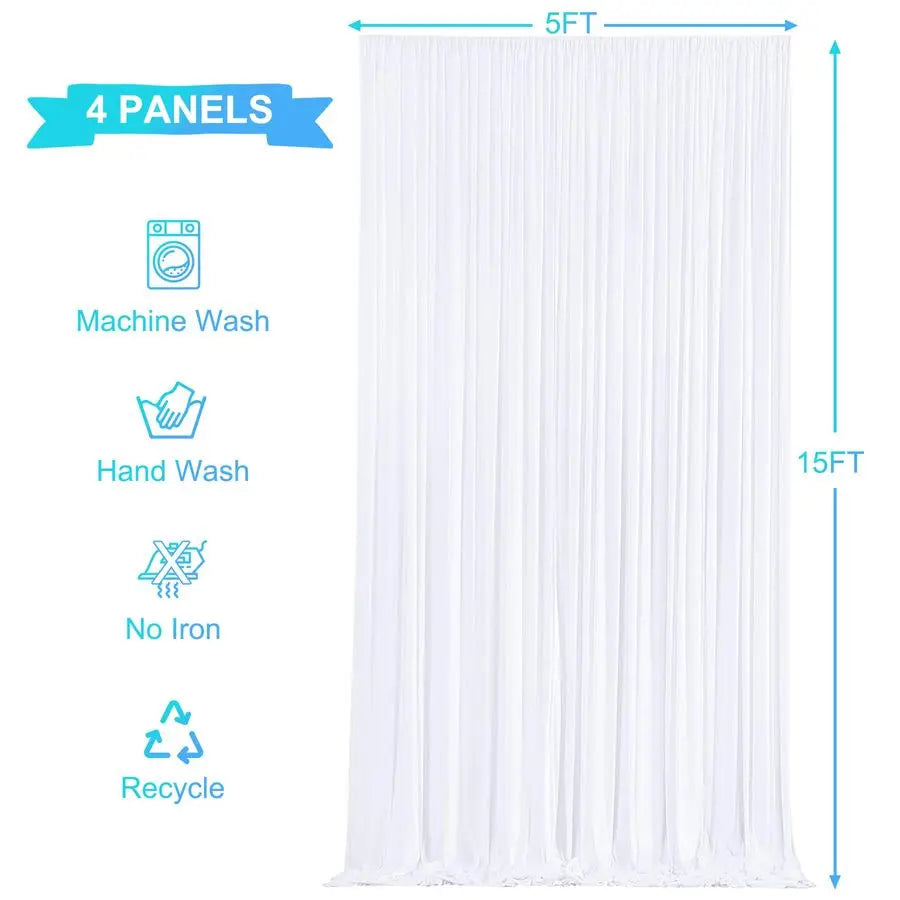 Wrinkle Free Backdrop Curtains For Weddings And Events