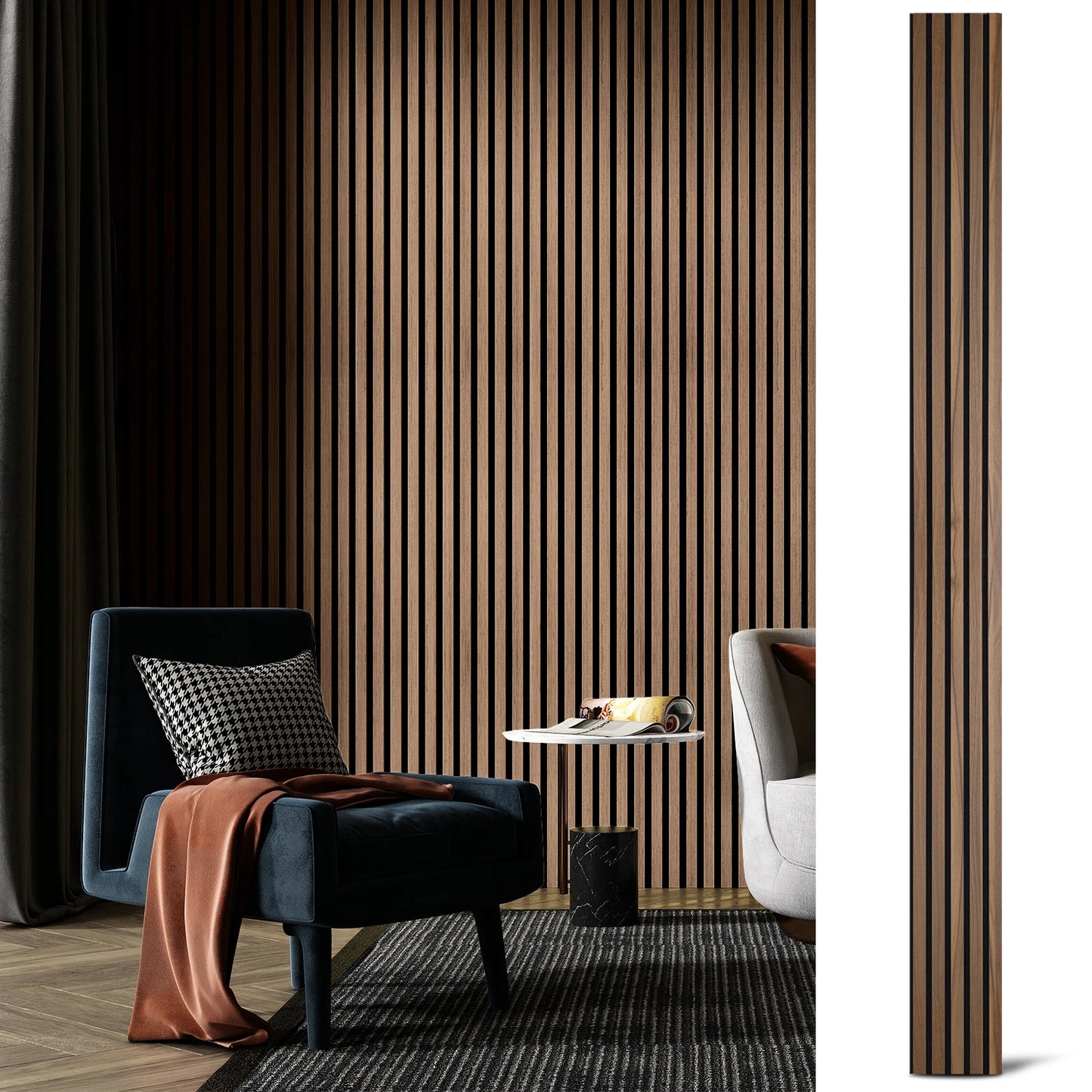 Art3d Wood Slat 3D Textured Acoustic Panels for Noise Reduction