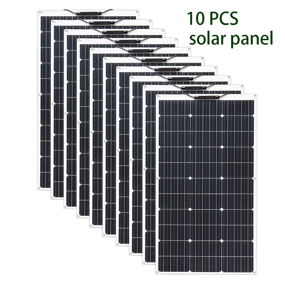 BOGUANG Flexible 100W Monocrystalline Solar Panel 12V 24V Battery