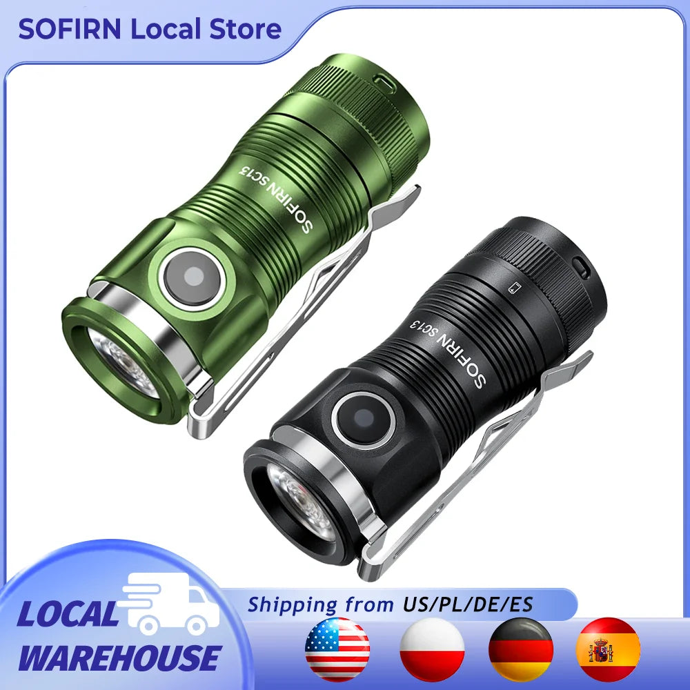 Sofirn Mini SC13 SST40 LED Flashlight 1300lm Keychain