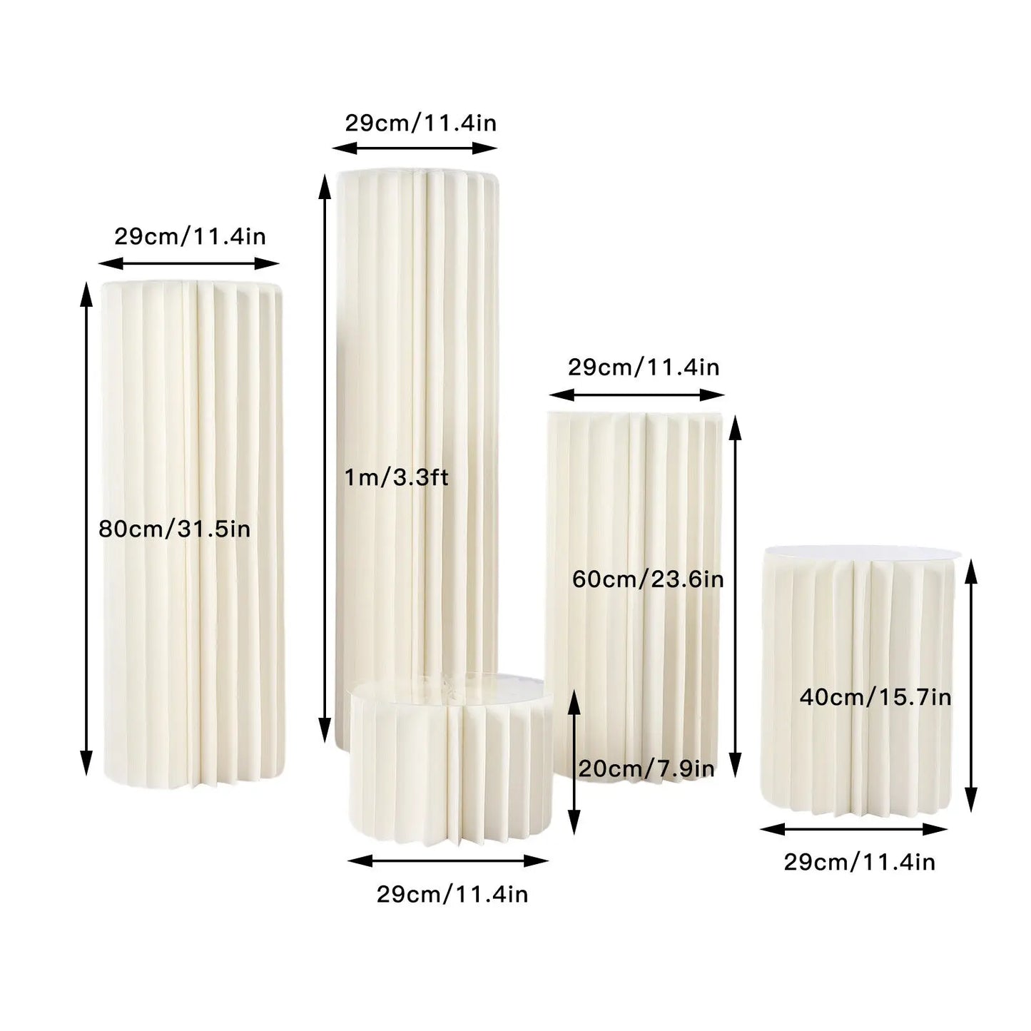 NONECN Wedding Centerpieces Cardboard Vases Set For Party Tables