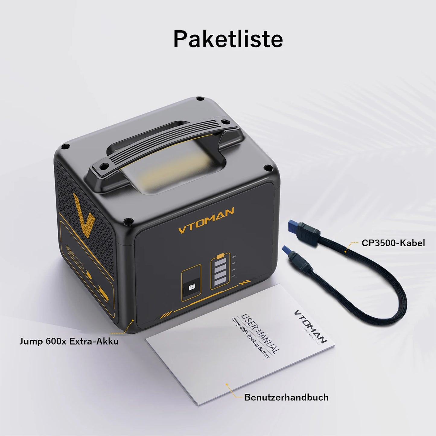 VTOMAN 600W Extra Battery 640Wh For JUMP600X Power Station