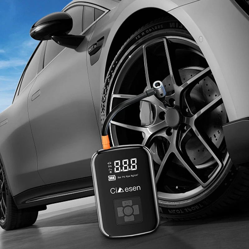 HELLOLEIBOO Car Wireless Air Pump Portable Tire Inflator