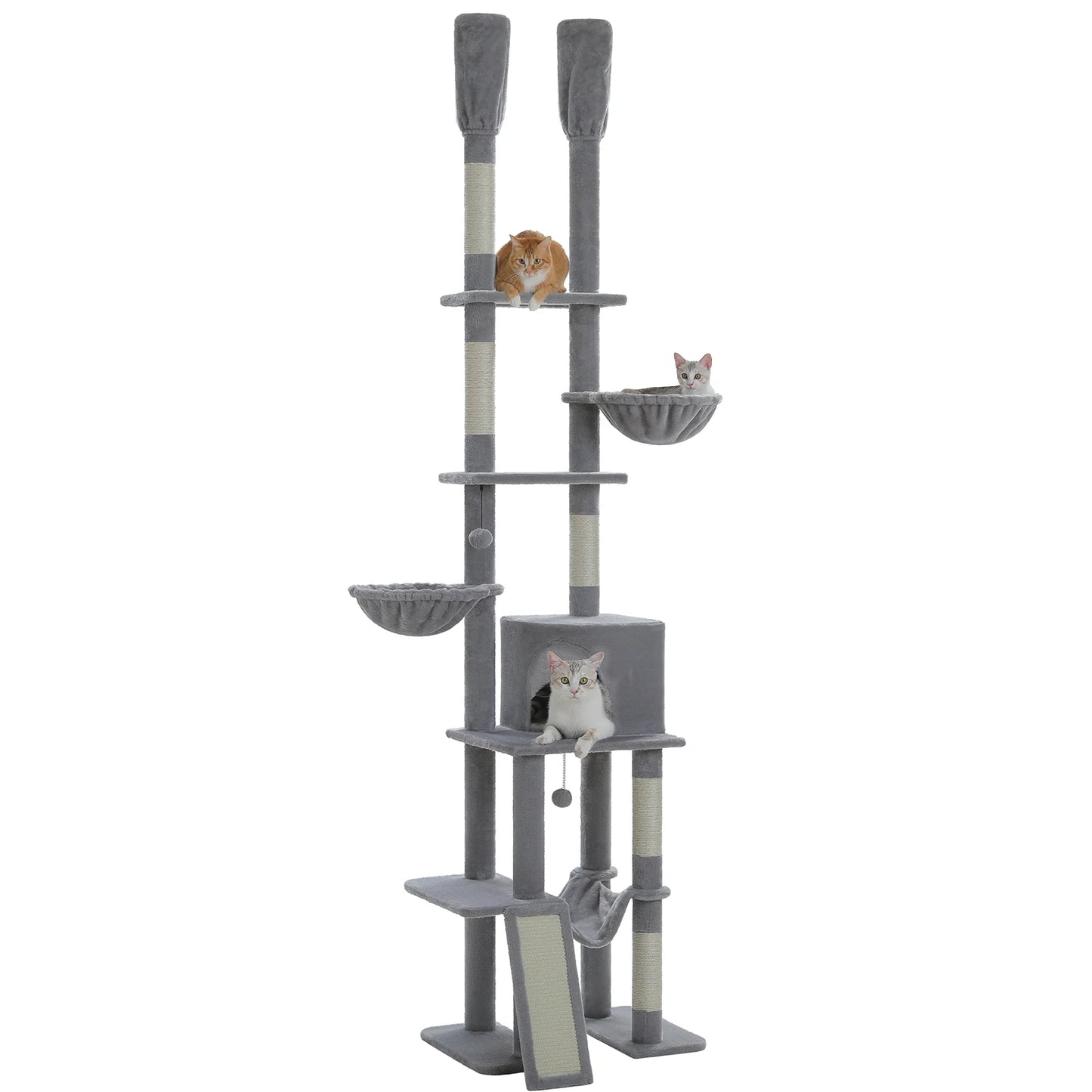 PAWZ Road Cactus Cat Tree Floor to Ceiling Tower Hammocks