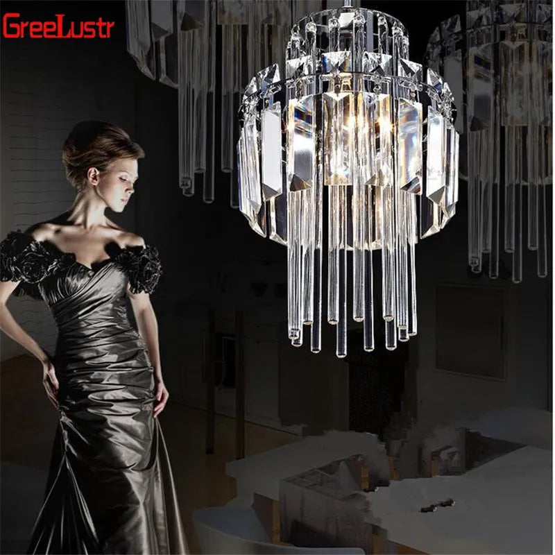 GreeLustr Crystal LED Chandelier Light Pendant Ceiling Lamp
