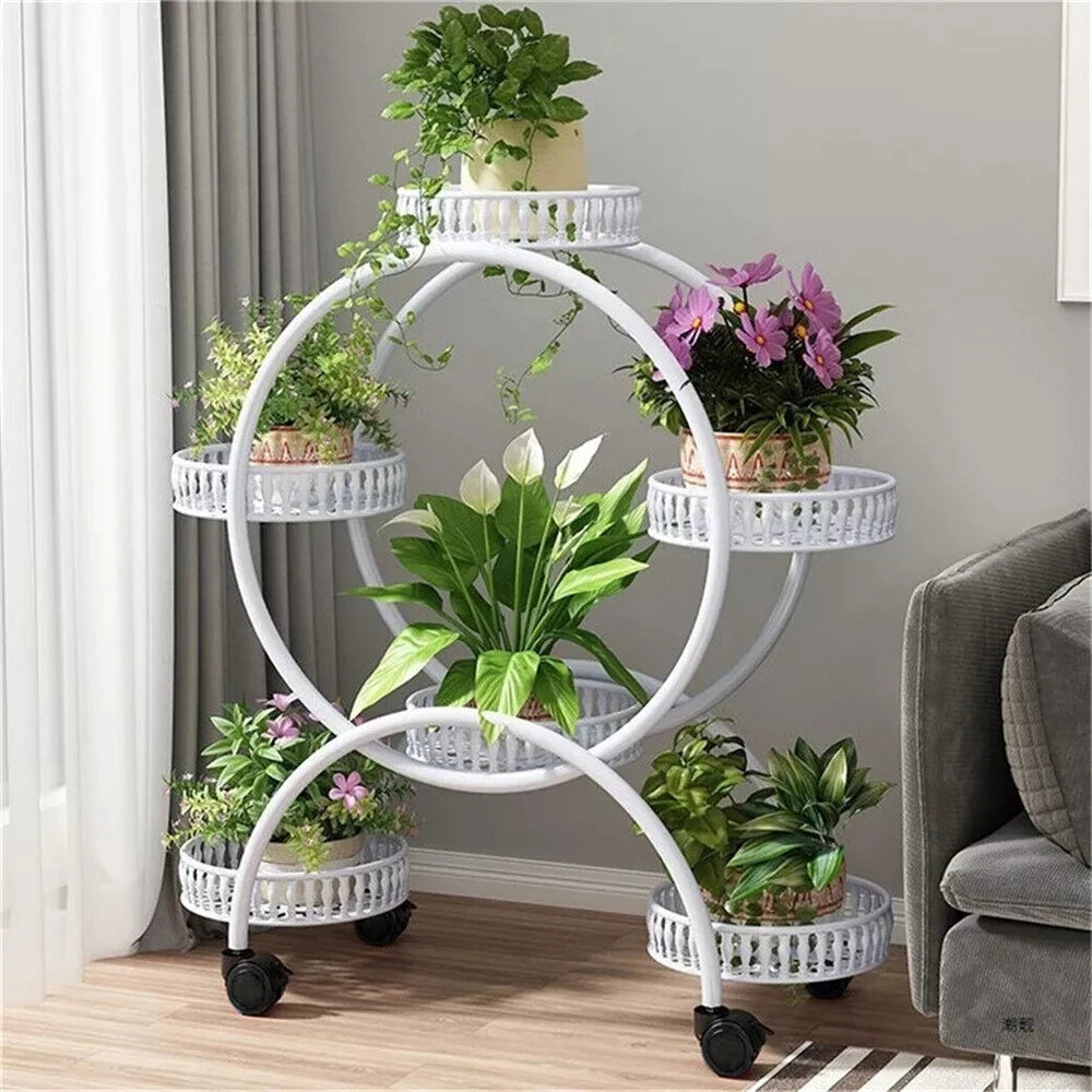 6 Tier Plant Stands Flower Pot Holder Shelf for Multi Plants for Living Room, Bedroom, Study, Office, Balcony