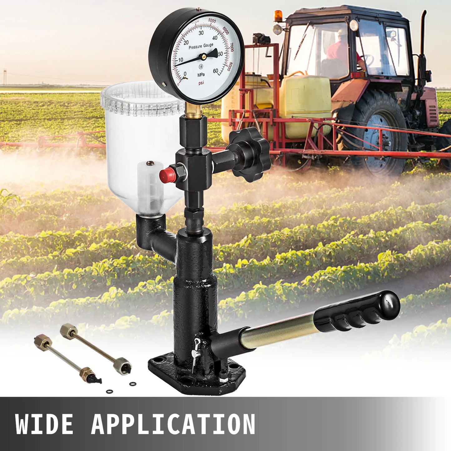SucceBuy Diesel Injector Nozzles Tester With Dual Scale Gauge 60MPa