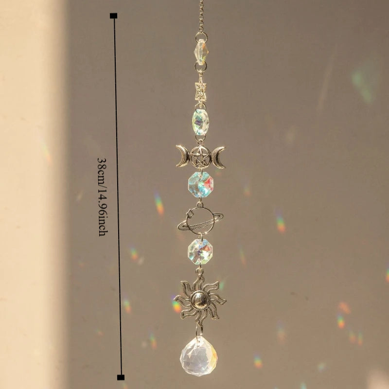 Crystal Wind Chime Rainbow Maker Sun Catcher Dream Catcher Pendant Home Garden Decor Wind Chime, Holiday, Festival, Home Decor,