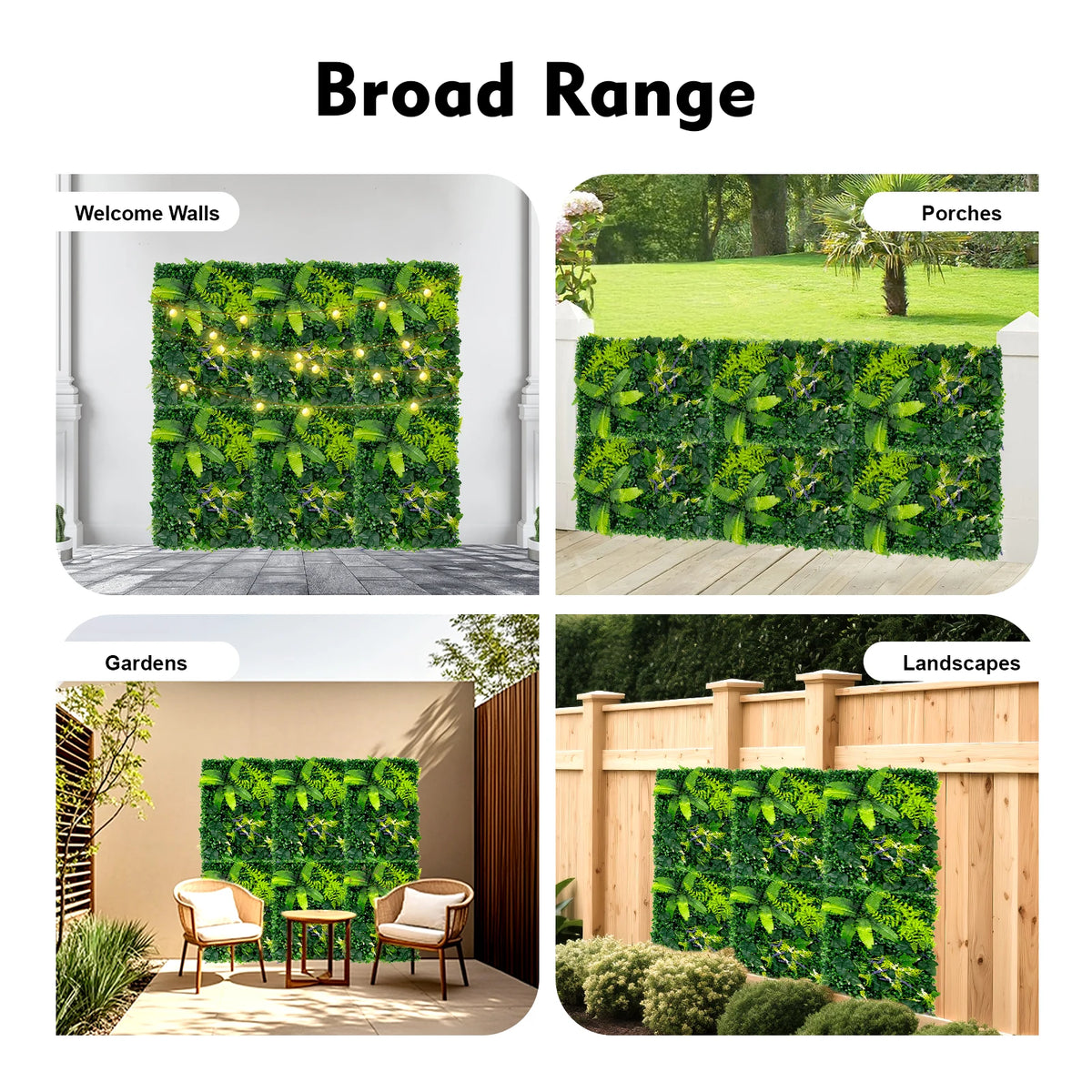 Artificial Grass Backdrop Wall Greenery Panels For Garden Decor
