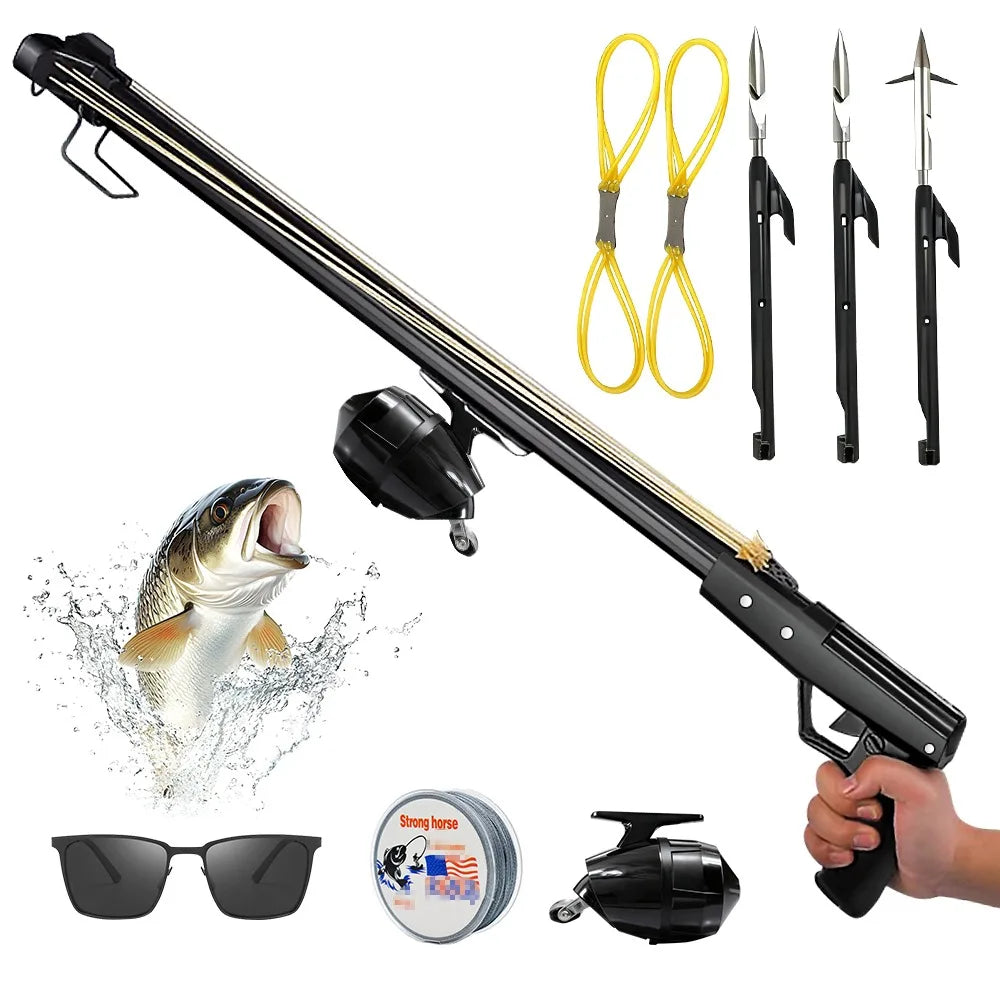 Aluminum Fishing Slingshot Rod With Reel For Long Distance