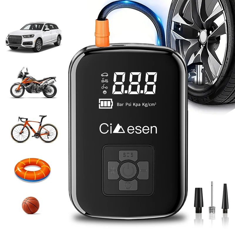 HELLOLEIBOO Car Wireless Air Pump Portable Tire Inflator