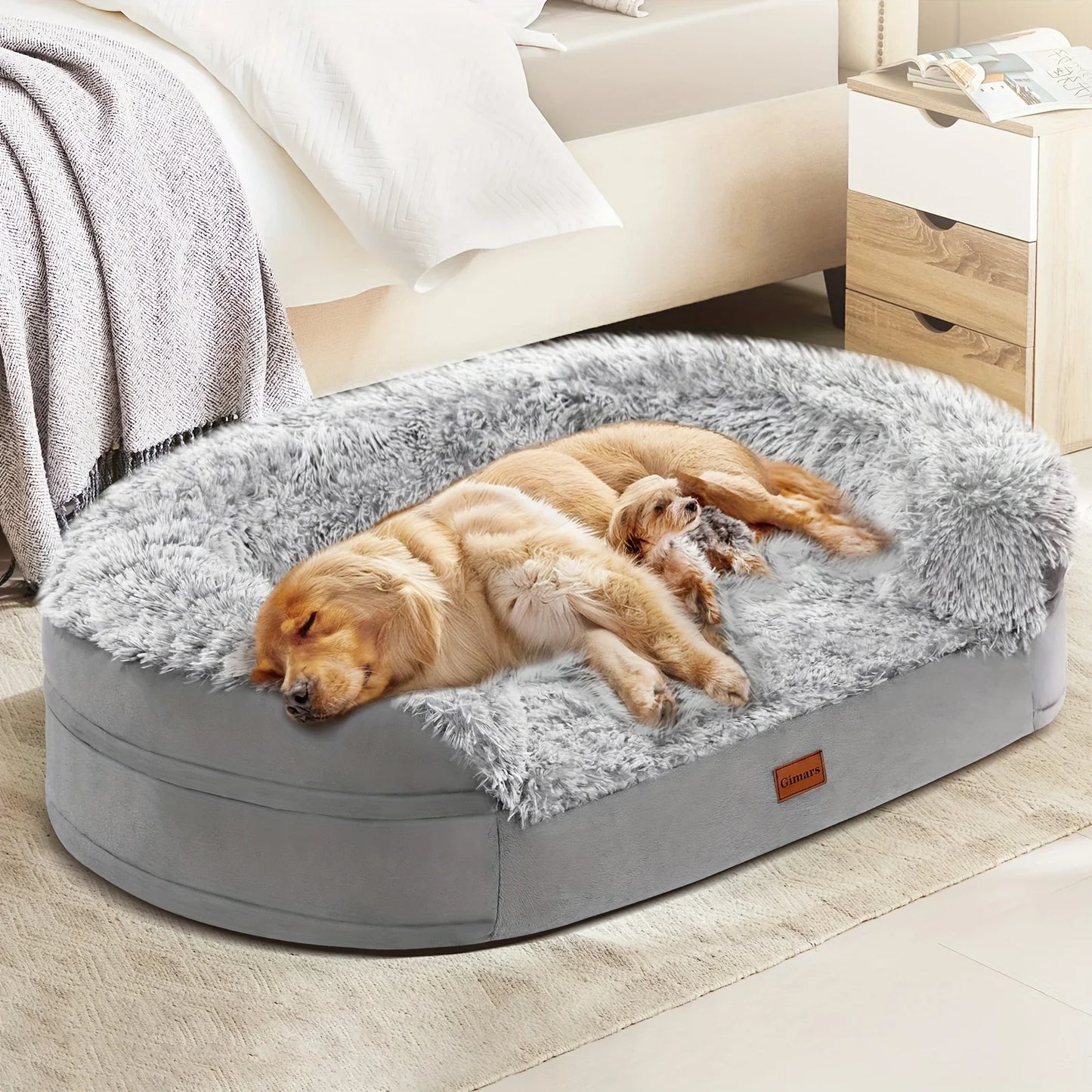 Gorsmoon Orthopedic Egg Foam Dog Bed With Removable Washable Cover
