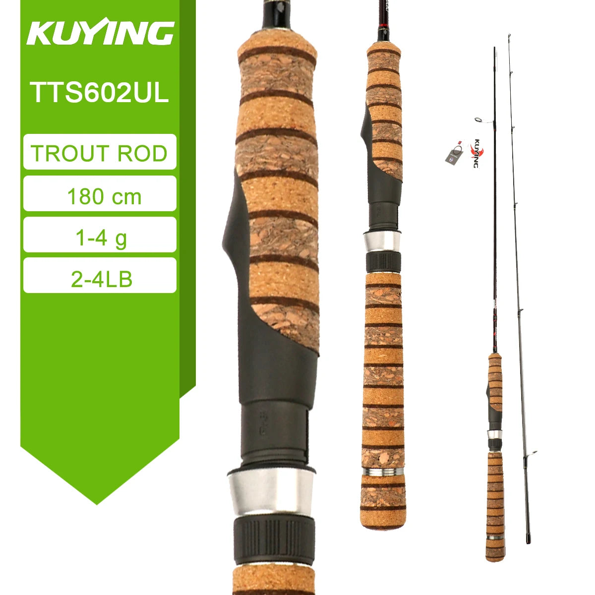 Kuying Teton Spinning Casting Rod BFS Pole Carbon 0.8-8g 1-8lb