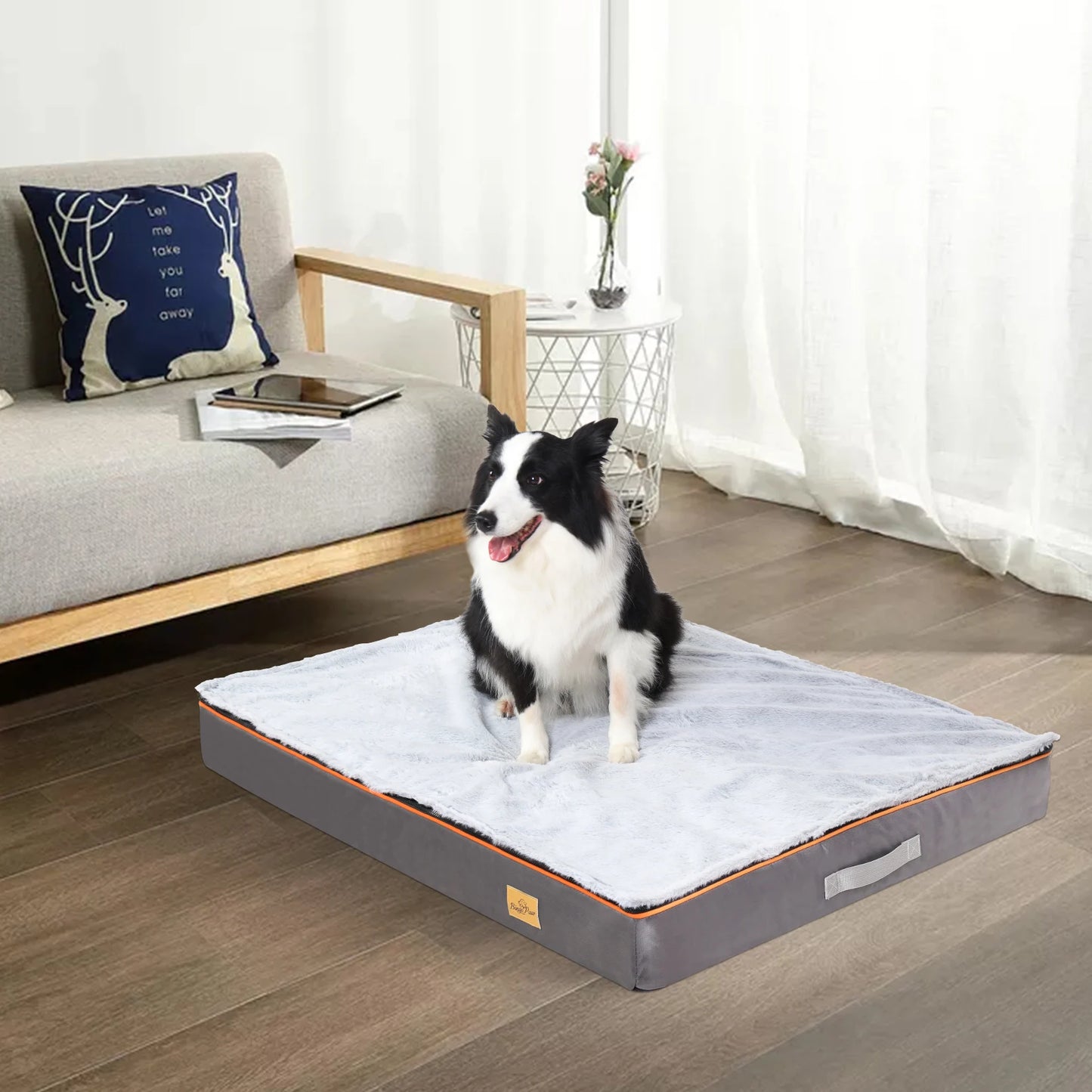 BINGOPAW Orthopedic Memory Foam Dog Bed With Washable Cover