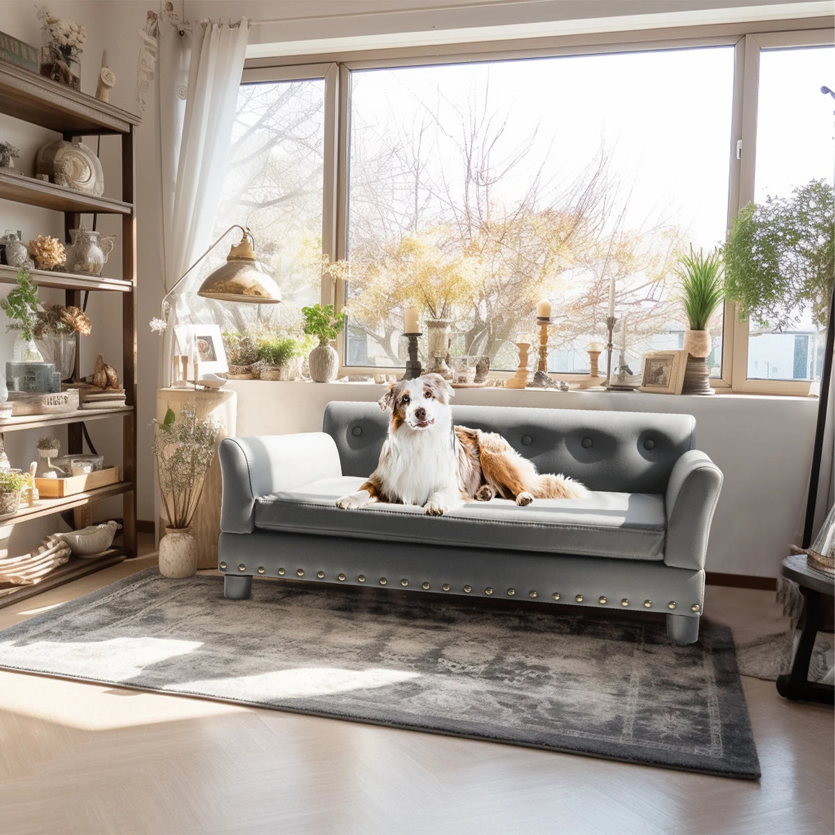 Bingopaw Elevated Dog Bed Sofa With Waterproof Cushion