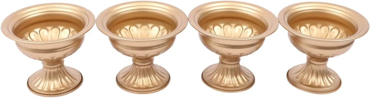 10 Pcs Gold Flowers Vases Wedding Table Centerpiece Decoration for Reception, Home Flower Stand for Birthday Ceremony Christmas