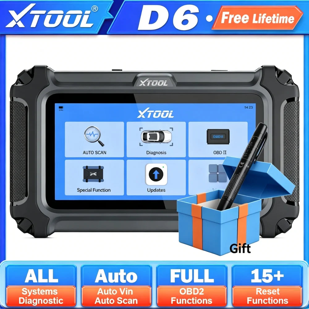 XTOOL D6 V2.0 All System Diagnostic Tools OBD2 Scanner