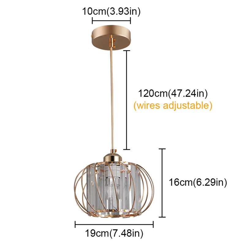 GreeLustr Crystal LED Chandelier Light Pendant Ceiling Lamp