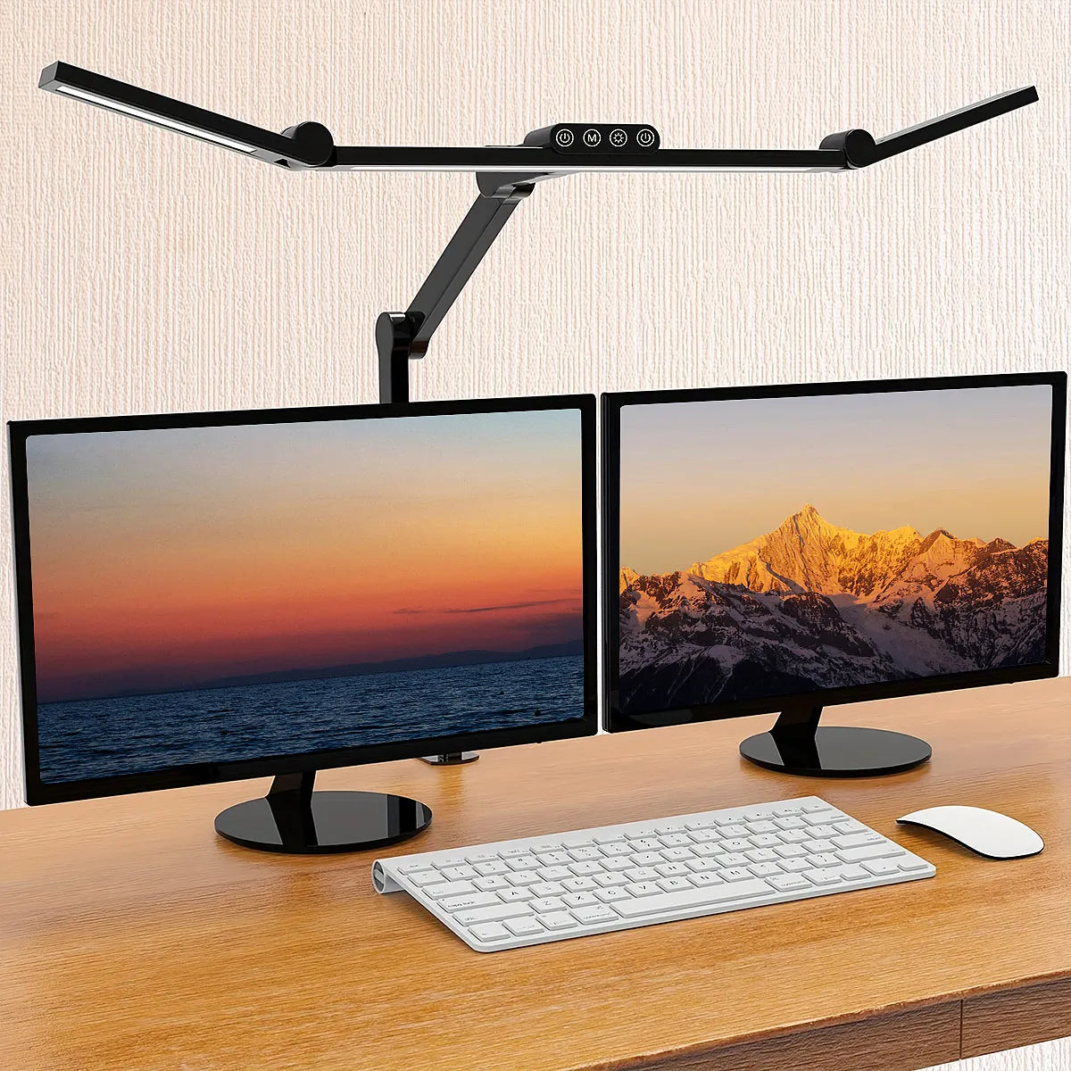 Aiopp Three Head Desk Lamp With Memory Function And Five Color Temperatures LED
