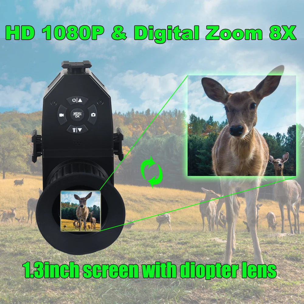 Megaorei Digital Night Vision Riflescope Monocular with Infrared Zoom