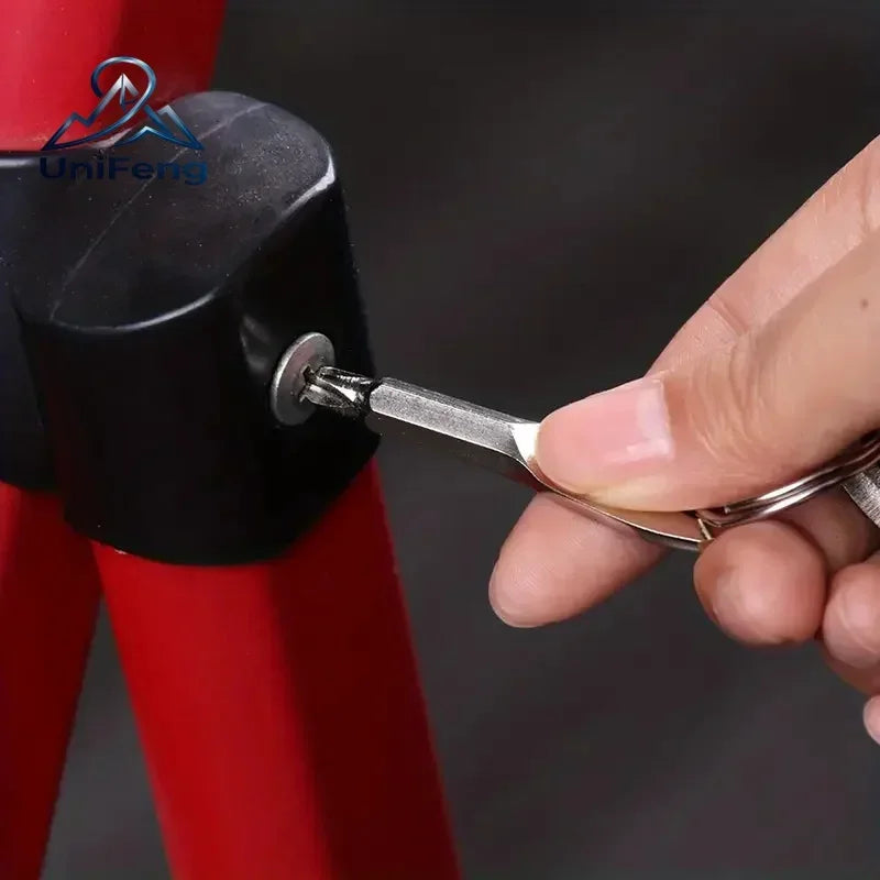 Portable Phillips Slotted Screwdriver Set Key Ring Keychain Mini Pocket Keyring Cross Screw Driver Repair Tool Gadget EDC Small