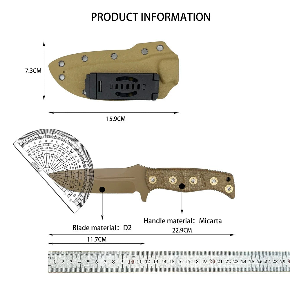 BM 375 Shane Sibert Adamas Fixed Blade Knife Micarta Handle Sheath Outdoor Camping Hunting Pocket EDC Tool Knife