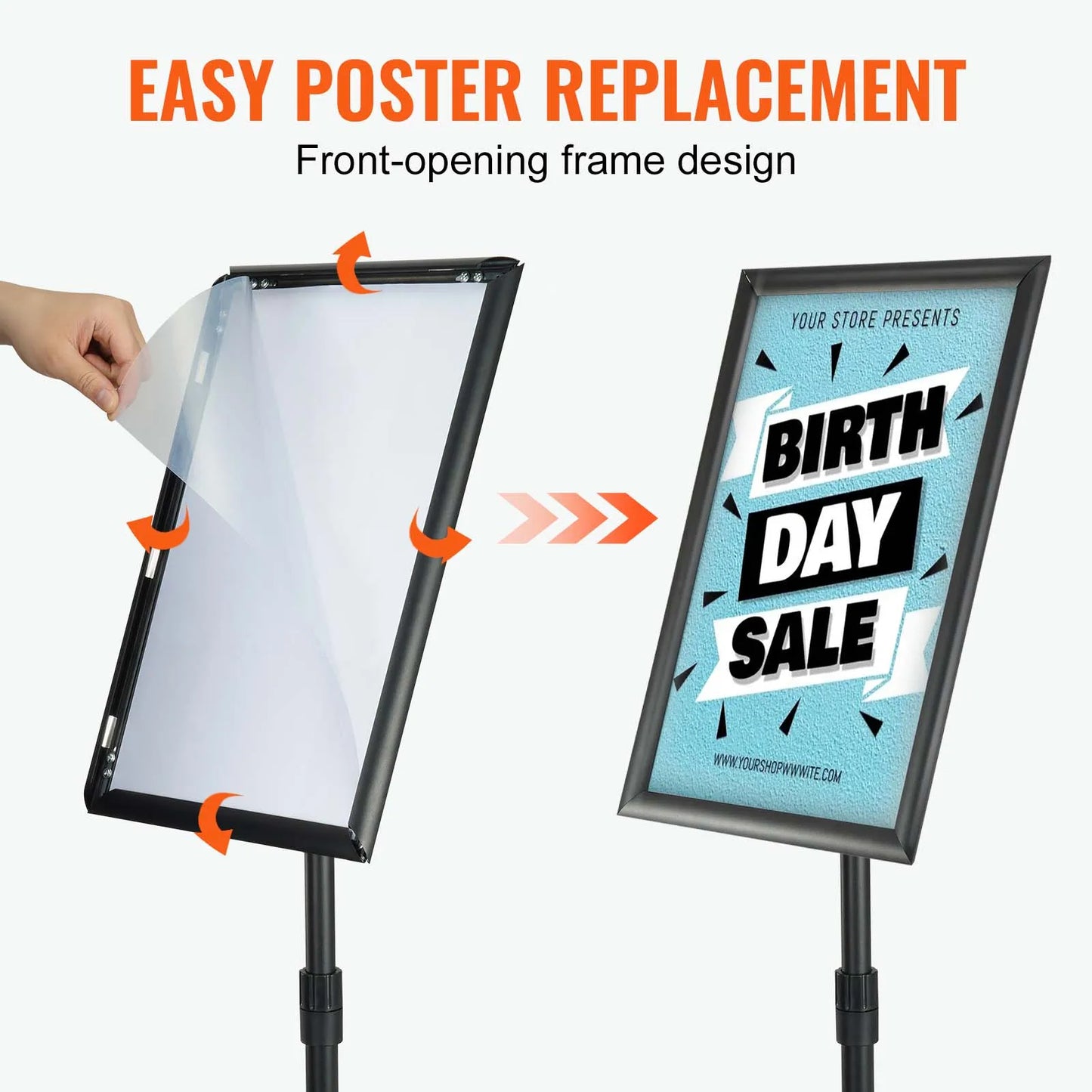 VEVOR Pedestal Sign Holder Heavy Duty Floor Poster Stand