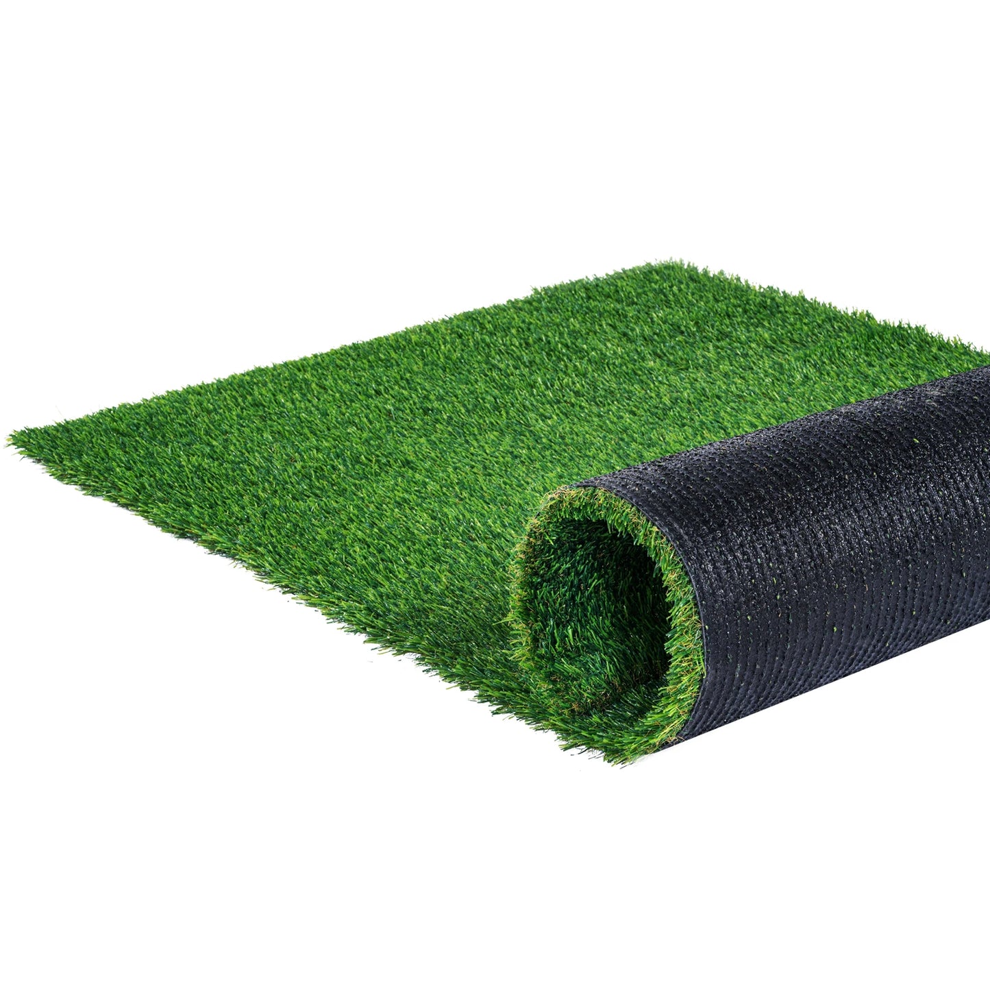 SucceBuy Artifical Grass Rug Green Turf 1.38/1.57" Fake Door Mat Outdoor Patio Lawn Decoration Easy to Clean with Drainage Holes