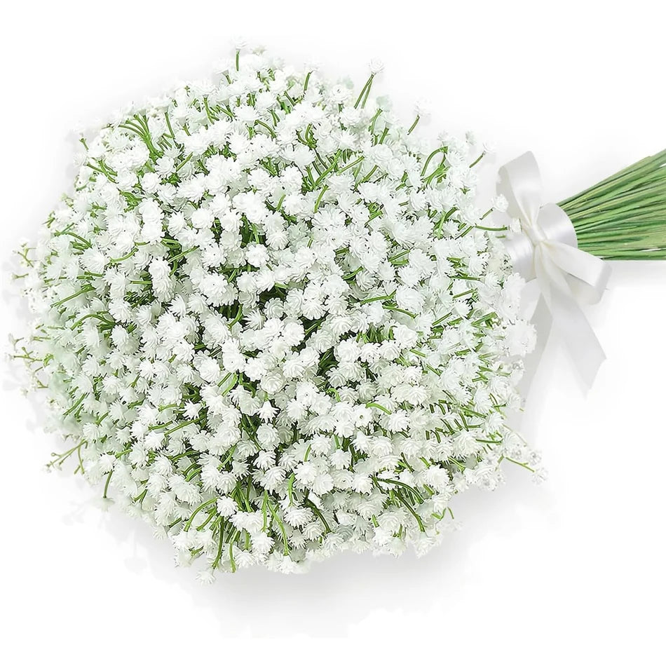 48PCS Babysbreath Artificial Flowers, Starry Sky Flowers Artificial Bulk, White Flores Greenery for Wedding Tables Decor