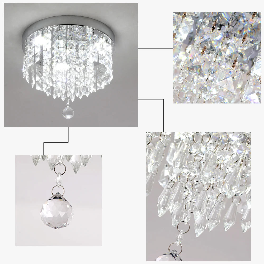 GreeLustr Crystal LED Ceiling Lamp Chandelier For Living Room