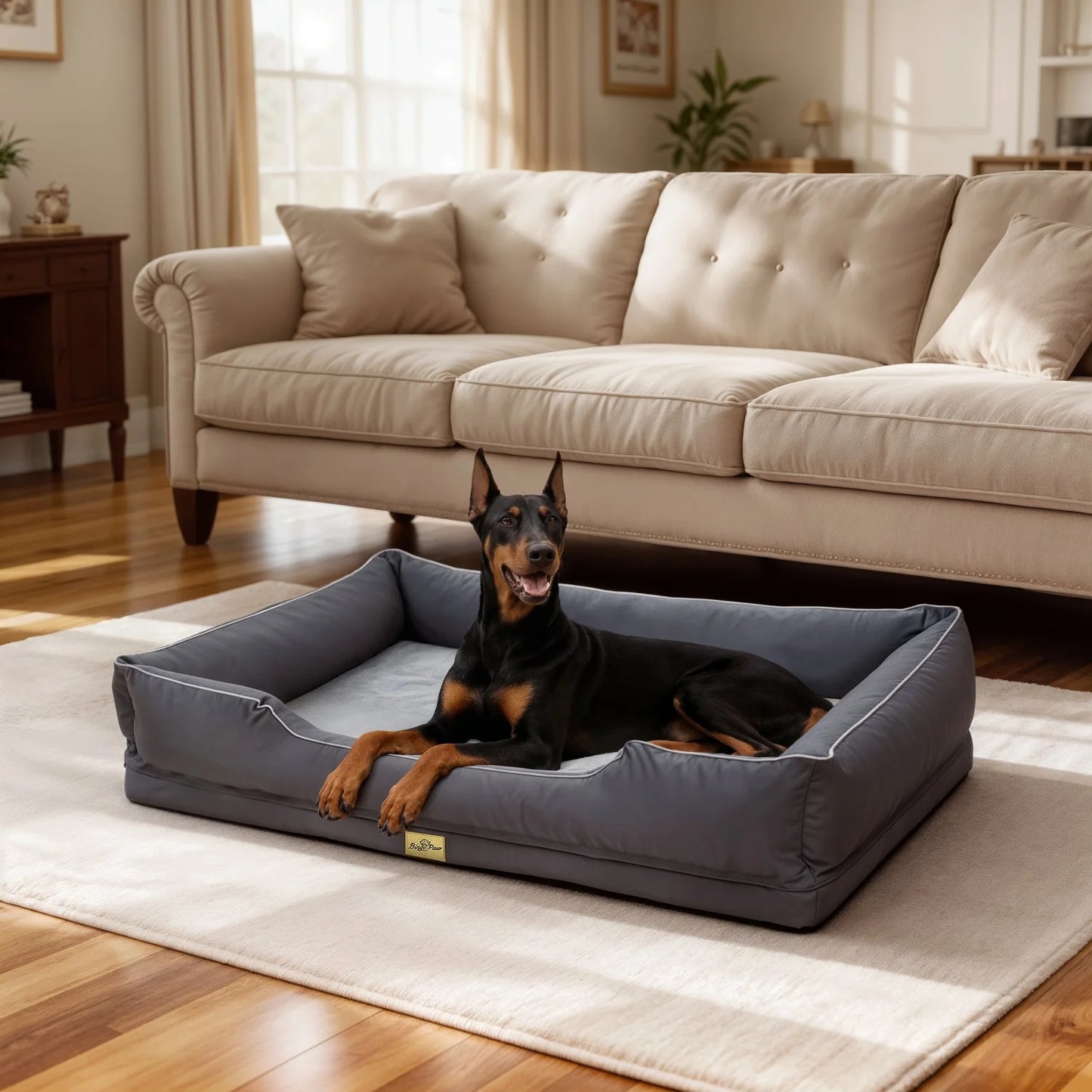 BINGOPAW Orthopedic Rectangular Dog Bed With Washable Removable Cover
