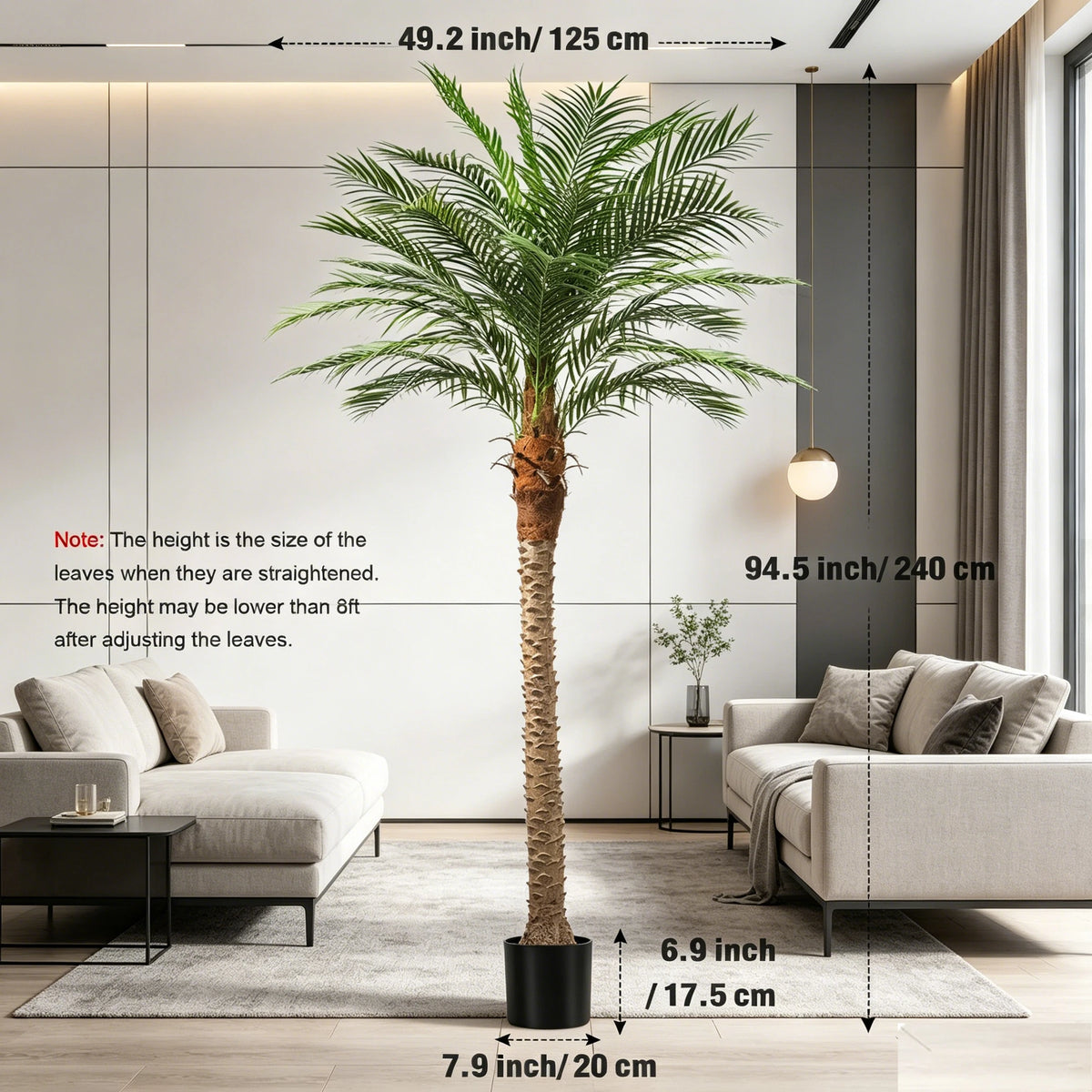 Olitree Artificial Golden Cane Palm Tree For Indoor Decor