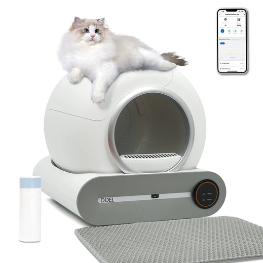 DOEL Smart Automatic Self-Cleaning Cat Litter Box WiFi App