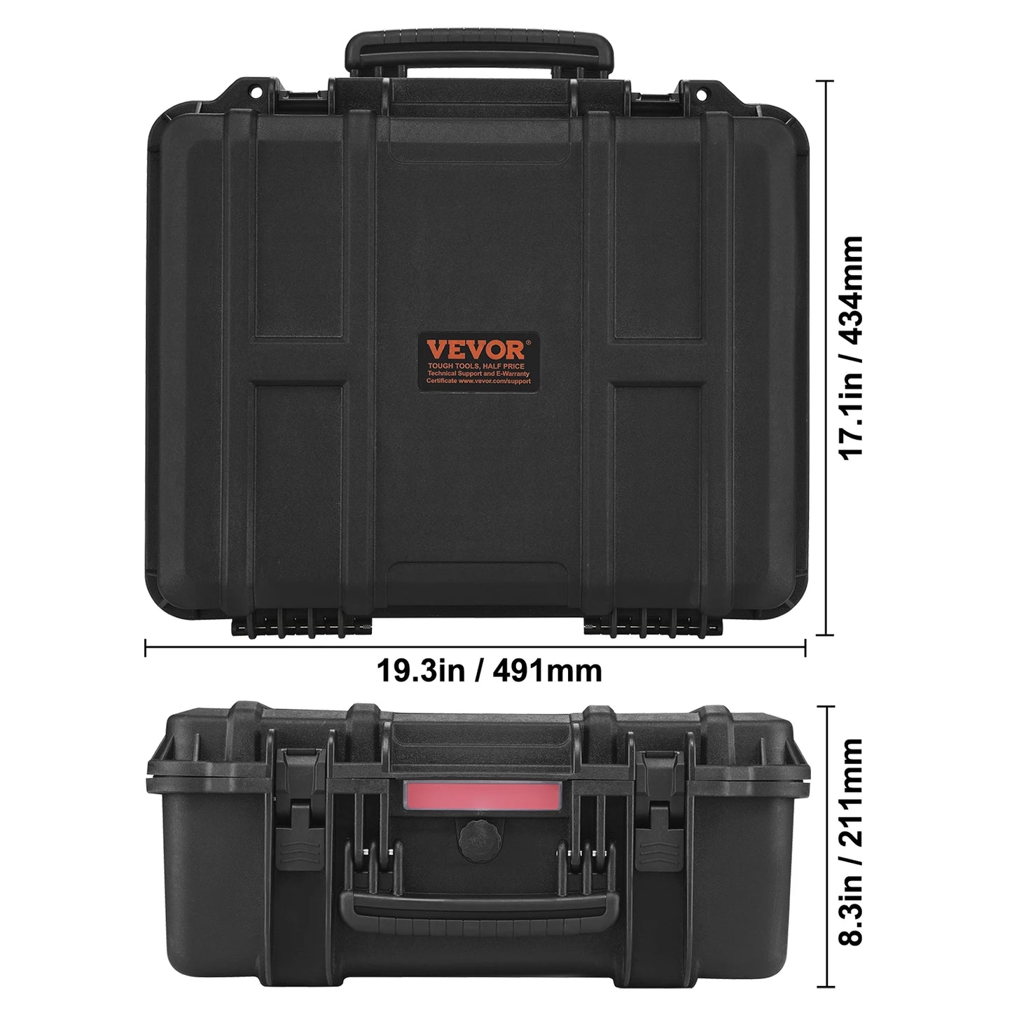 SucceBuy Hard Pistol Cases w/ Pre-cut PU Foam Lining Waterproof Dustproof Hard Gun Case for 1/2/5/6 Pistol Lockable Pistol Case