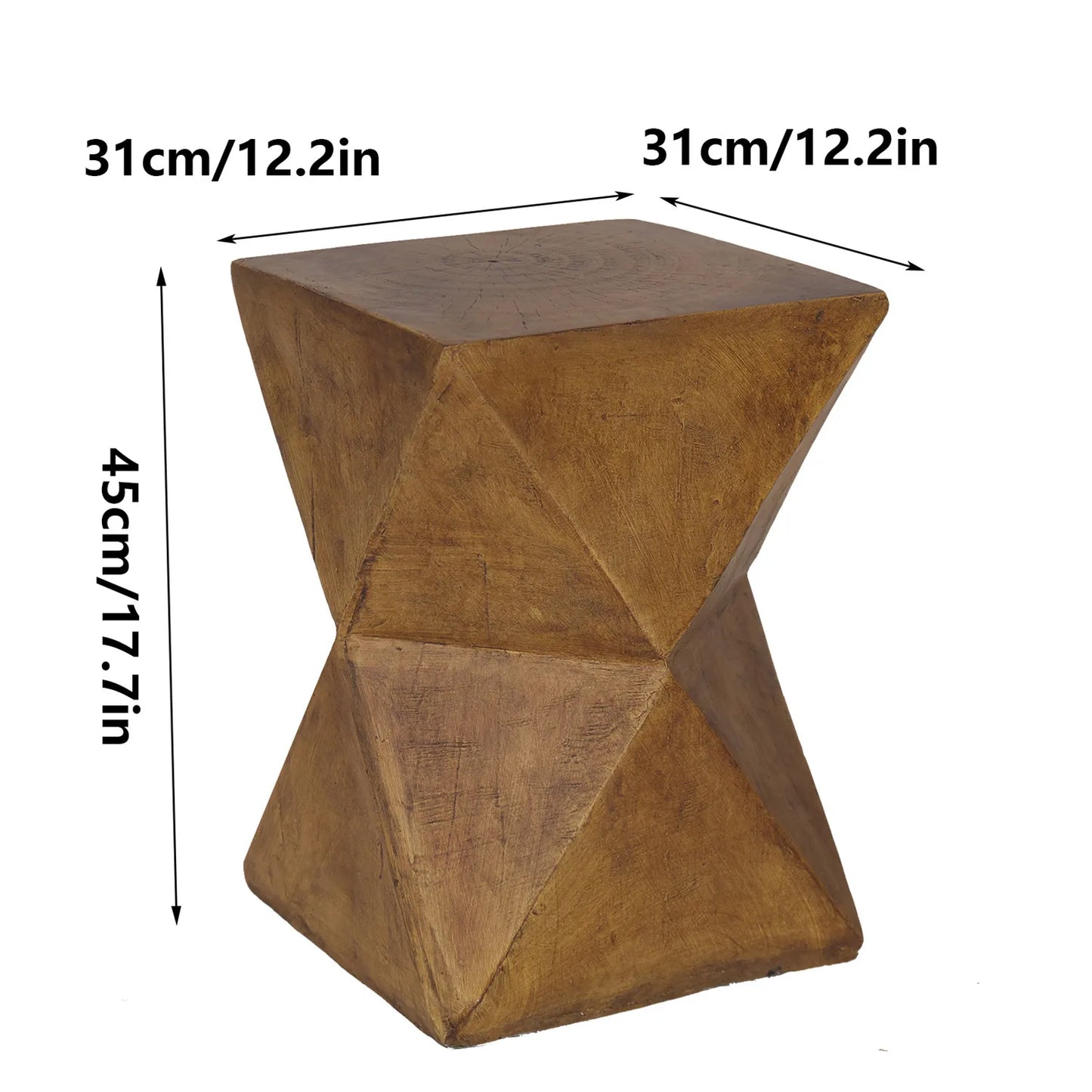 Outdoor Lightweight Concrete Side Table For Patio Garden Plant Stand