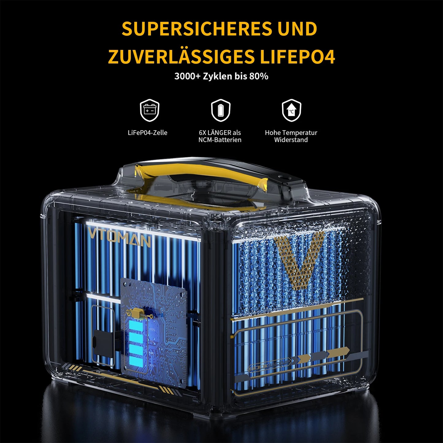 VTOMAN 600W Extra Battery 640Wh For JUMP600X Power Station