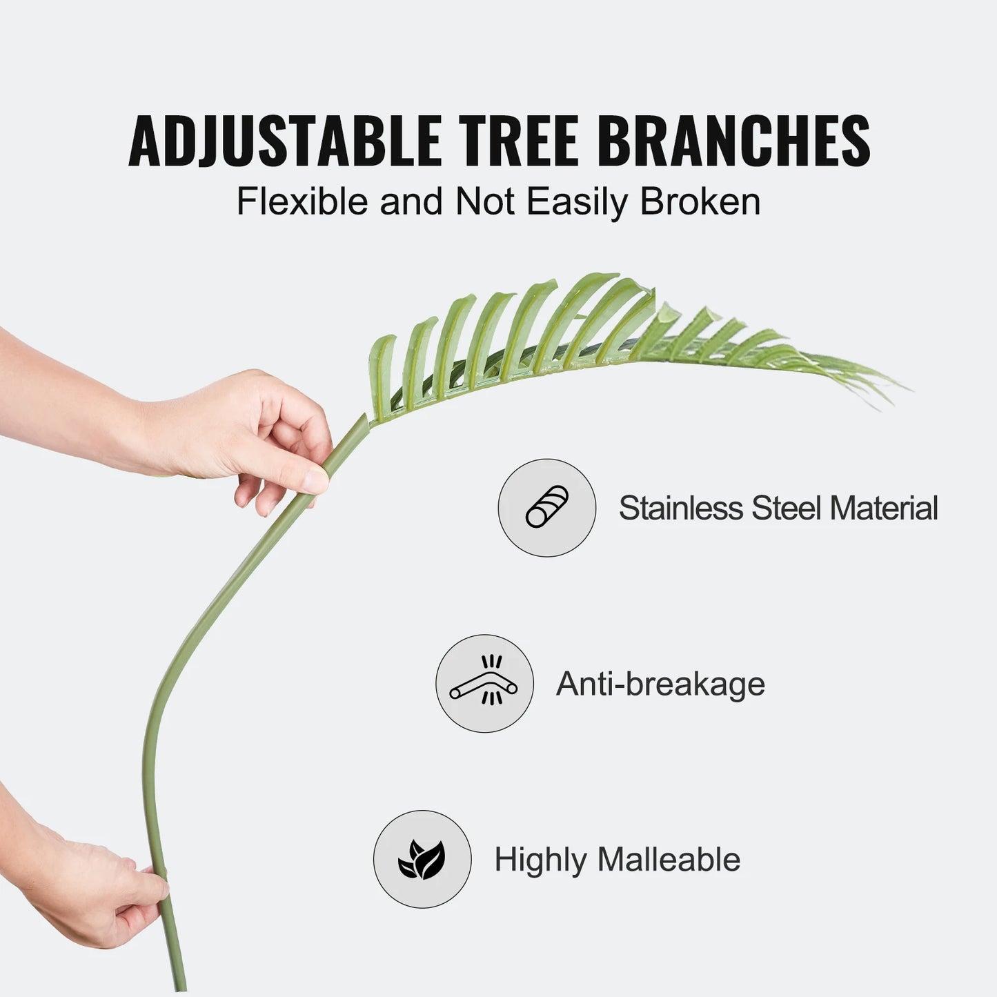 SucceBuy Artificial Palm Tree 4/5/6 FT Tall Faux Plant Secure PE Material & Anti-Tip Tilt Protection Low-Maintenance Plant