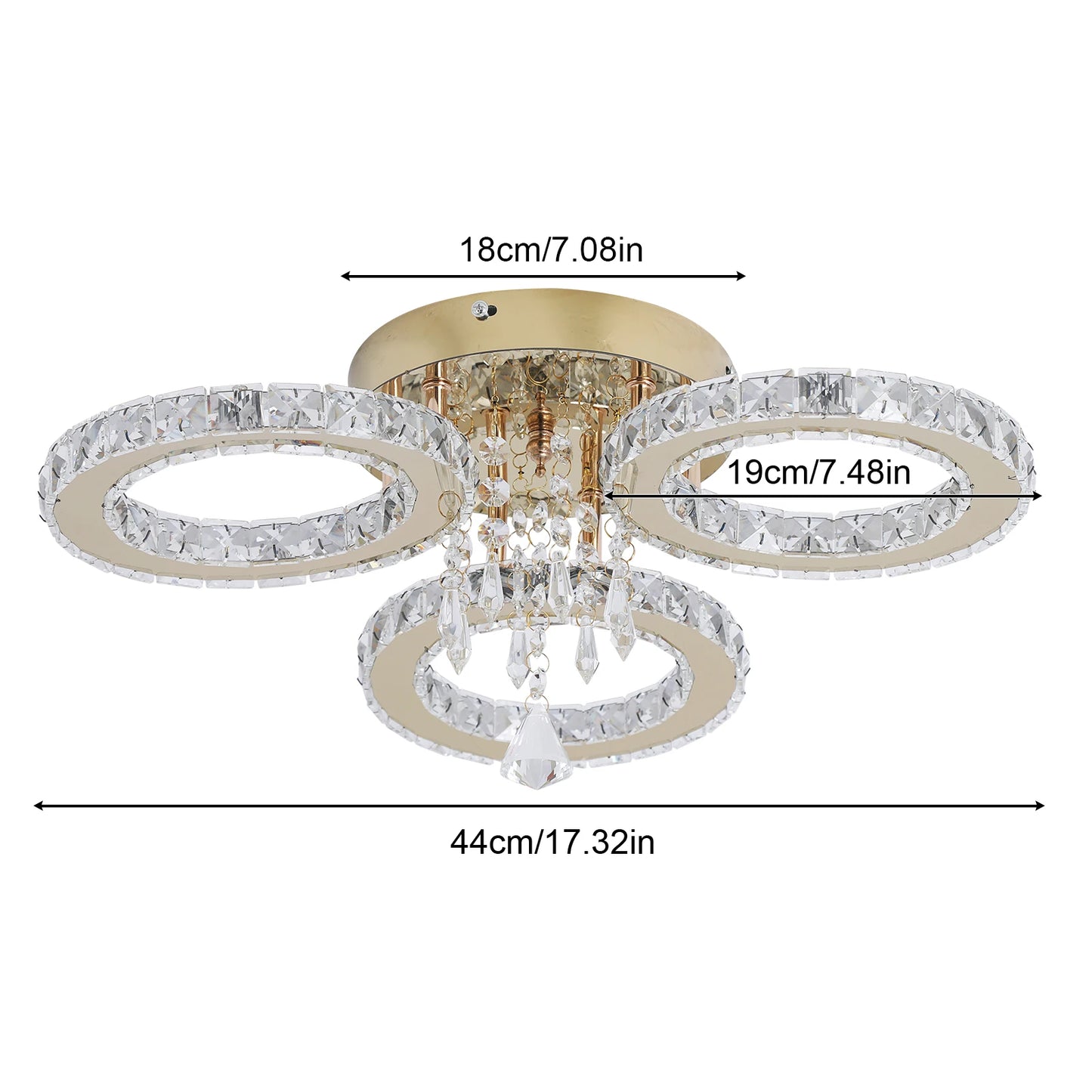 Vinilky Crystal Ceiling Chandelier For Living Room And Dining