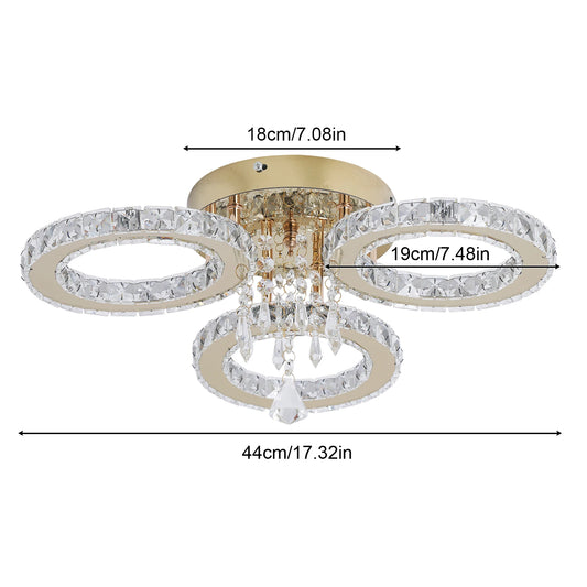 Vinilky Crystal Ceiling Chandelier For Living Room And Dining