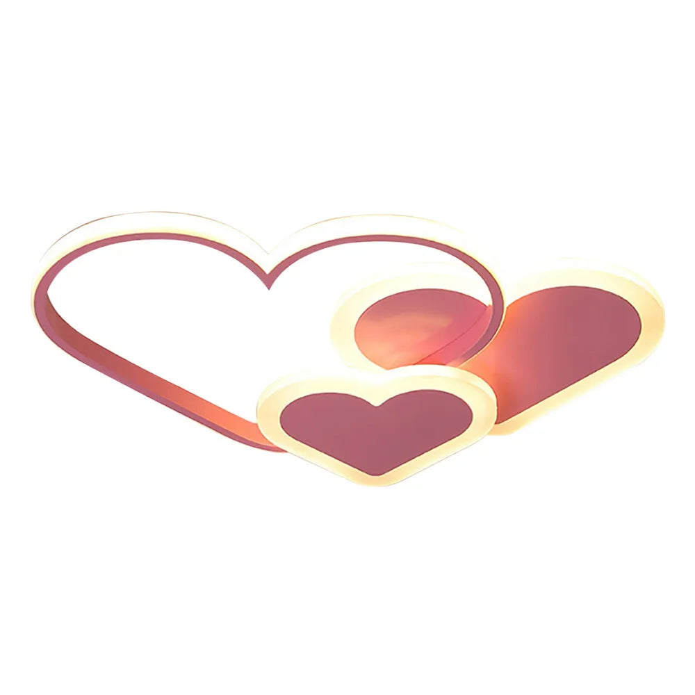 Heart-Shaped LED Ceiling Lamp With Remote Control 36W 3000-6000K