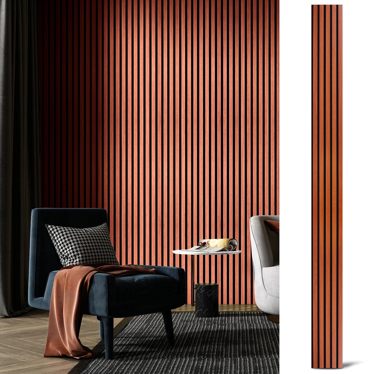 Art3d Wood Slat 3D Textured Acoustic Panels for Noise Reduction