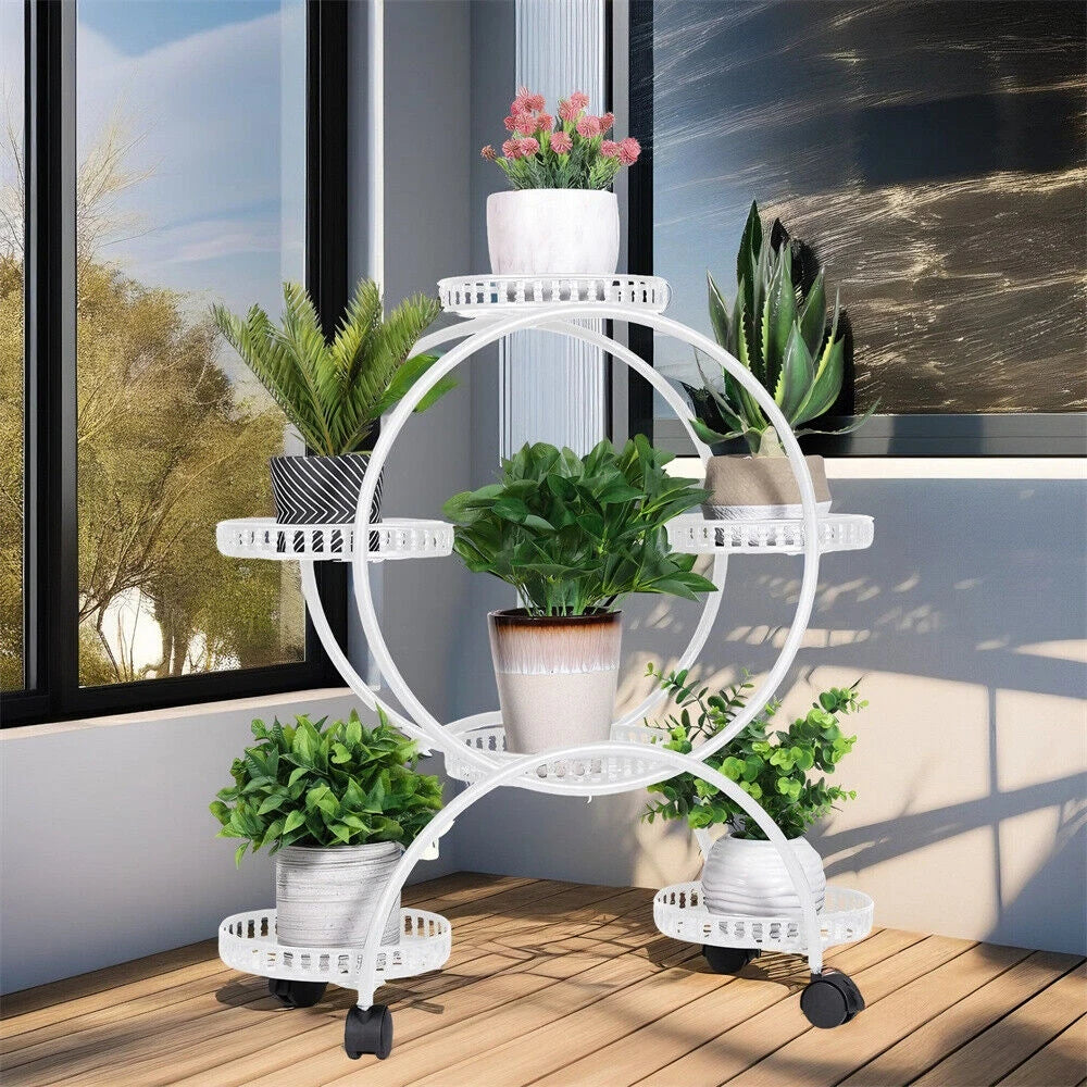 6 Tier Plant Stands Flower Pot Holder Shelf for Multi Plants for Living Room, Bedroom, Study, Office, Balcony