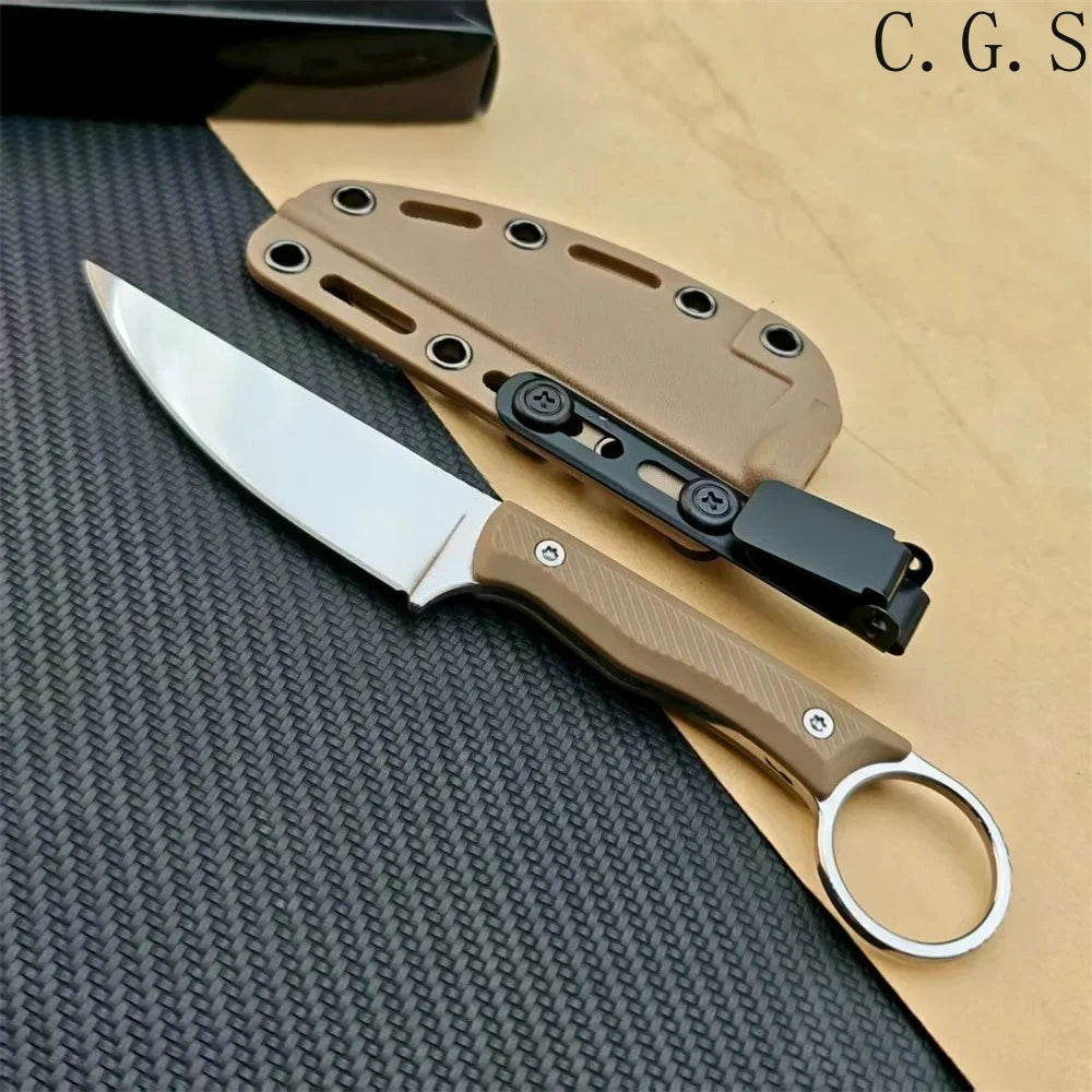 Speedgoat Fixed Blade Outdoor Straight Knife Nylon Wave Fiber Handle EDC Outdoor Hunting Survival Portable with Kydex Knives