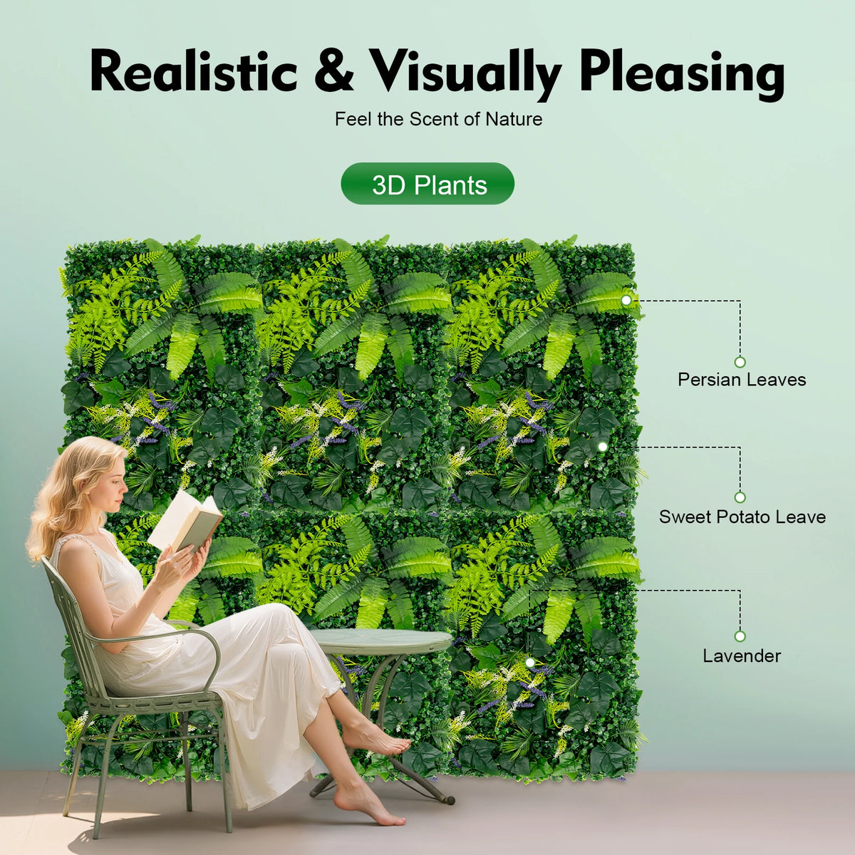 Artificial Grass Backdrop Wall Greenery Panels For Garden Decor