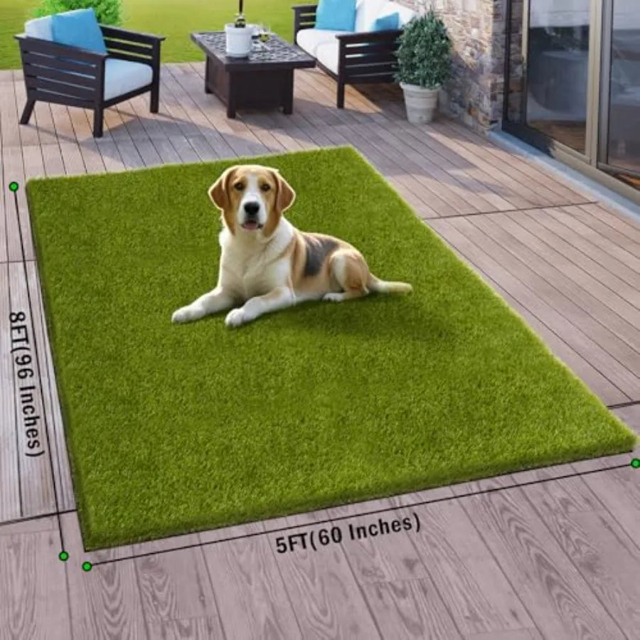 CooRug Artificial Grass Outdoor, Realistic Artificial Turf Grass Rug, Large Fake Grass for Dogs Indoor Outdoor Garden Lawn Land