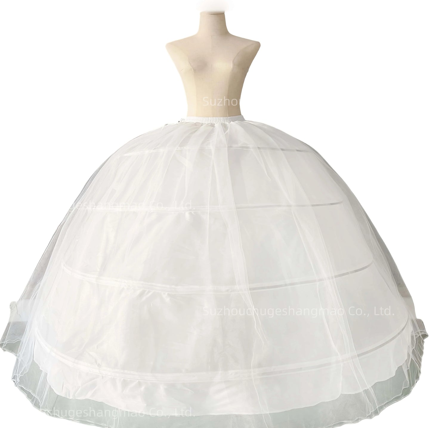 NONECN Petticoat 4 Hoops Fluffy Crinoline Underskirt For Bridal