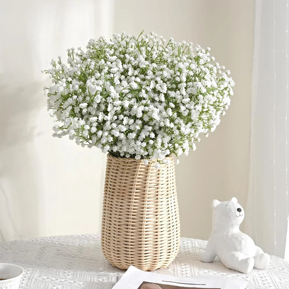 48PCS Babysbreath Artificial Flowers, Starry Sky Flowers Artificial Bulk, White Flores Greenery for Wedding Tables Decor