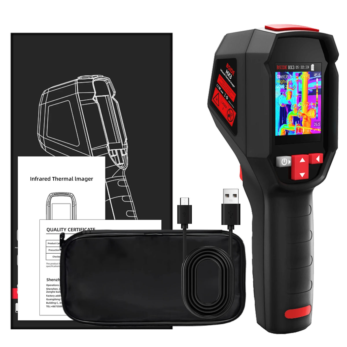 BSIDE Thermal Imaging Camera With Laser Pointer For HVAC Electrical